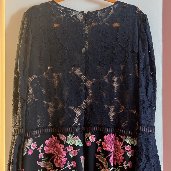 Tadashi Shoji Navy Midi Dress - Picture 2 of 2